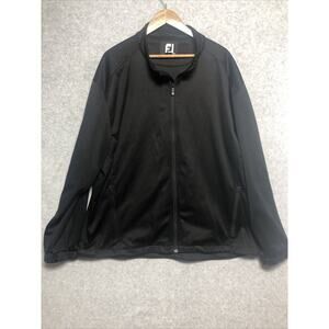 FootJoy Jacket Mens 2XL Long Sleeve Black Lined Full Zip Golf